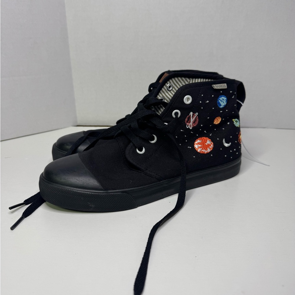 BANGS Black High-Top Sneakers with Planet Embroidery - Picture 5 of 8
